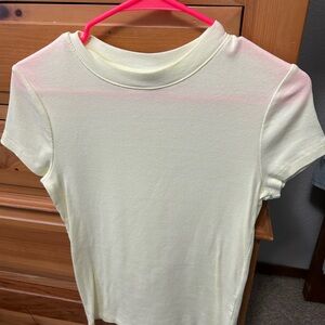 Light Yellow Short Sleeve Top